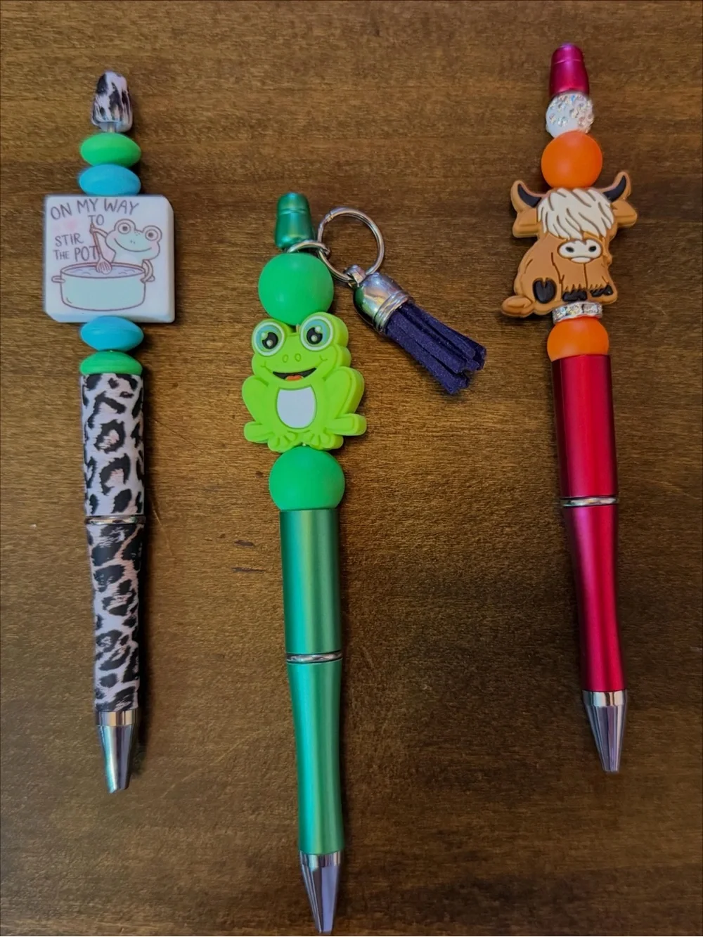 Decorative Pink Novelty Pen with Charm - Fun Writing